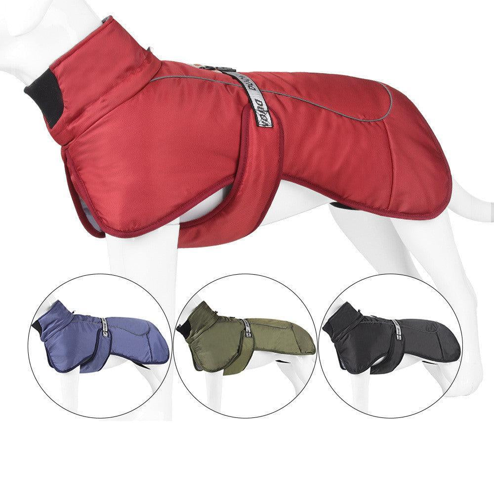 Cozy Canine Cloak: Stylish and Warm Pet Winter Wear with Reflective Safety