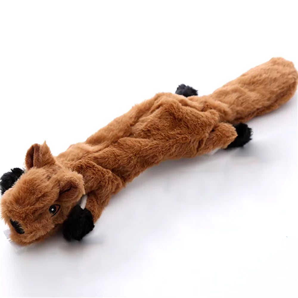 Dog Chew Toys Squeaker Squeaky Pet Dog Plush Toys Stuffingless Fox Fur Toys for Small Medium Large Dog Pets Supplies 1PC