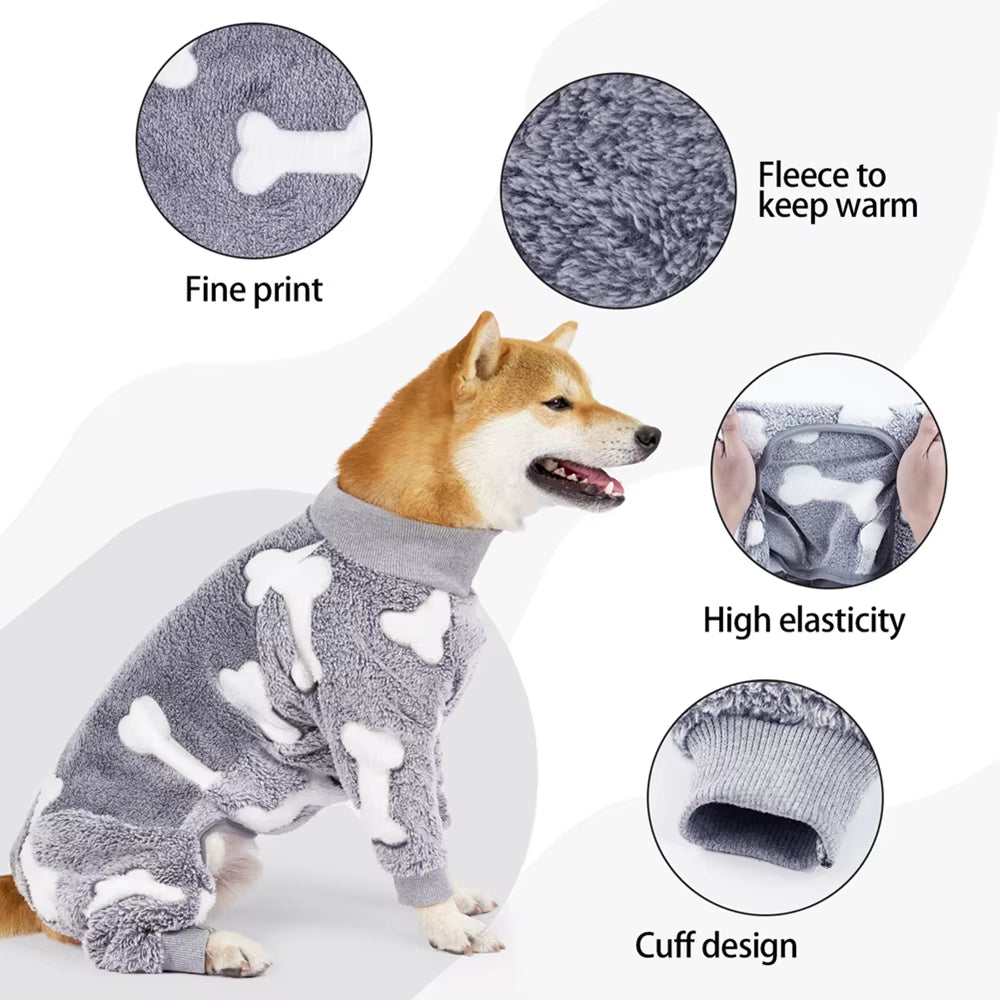 Soft Warm Dog Clothes Winter Flannel Puppy Cat Jacket Coat Prints Dog Sweaters for Small Medium Big Dogs the Dog Face Outfits