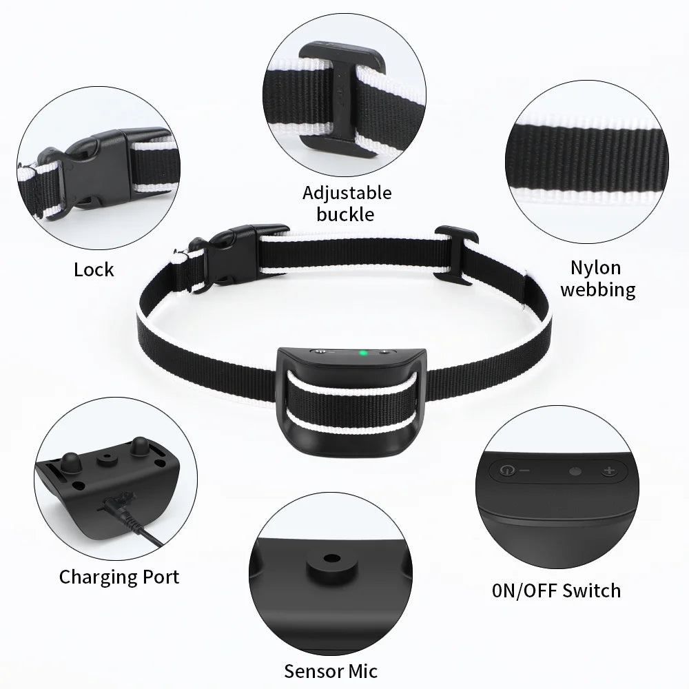 Small Dog Bark Collar, No Bark Collars anti Barking Collar for Small Dogs Small Most Humane Stop Barking Collar Rechargeable Bark Collar with 7 Sensitivity and Intensity Beep Vibration Black