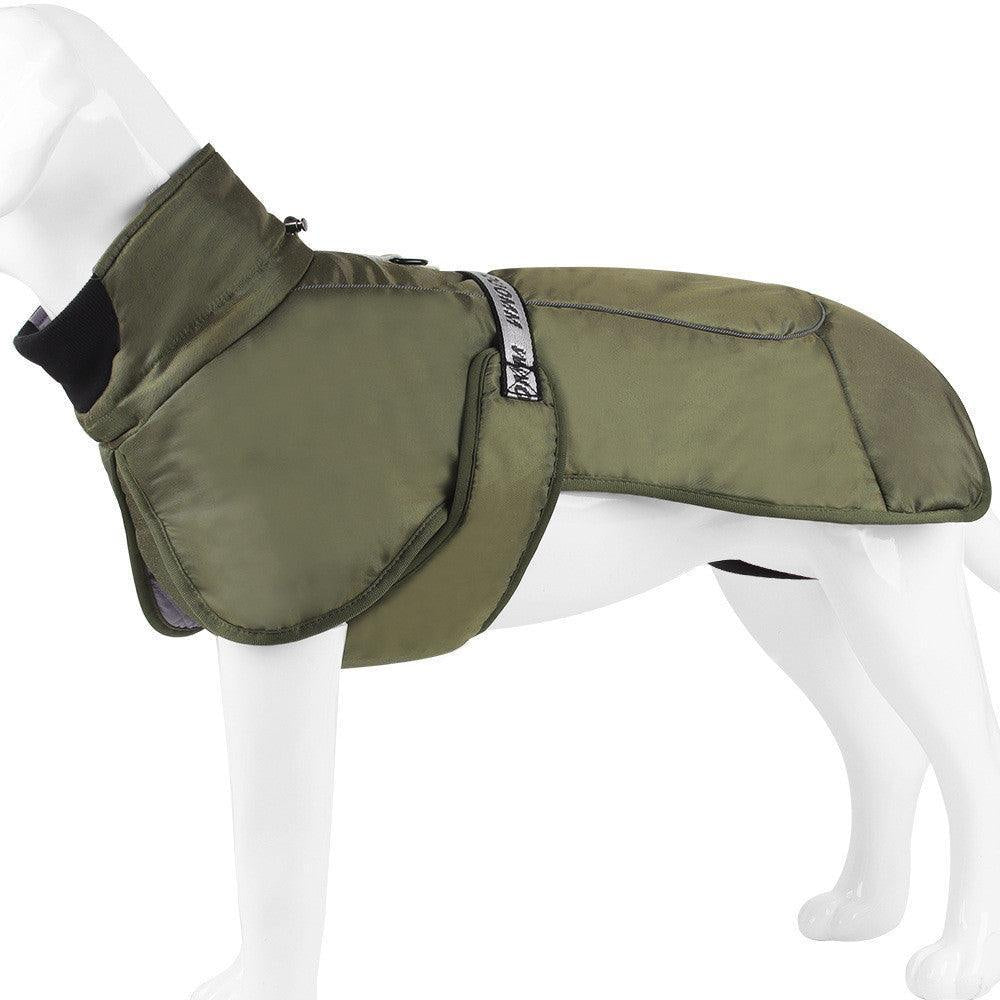 Cozy Canine Cloak: Stylish and Warm Pet Winter Wear with Reflective Safety