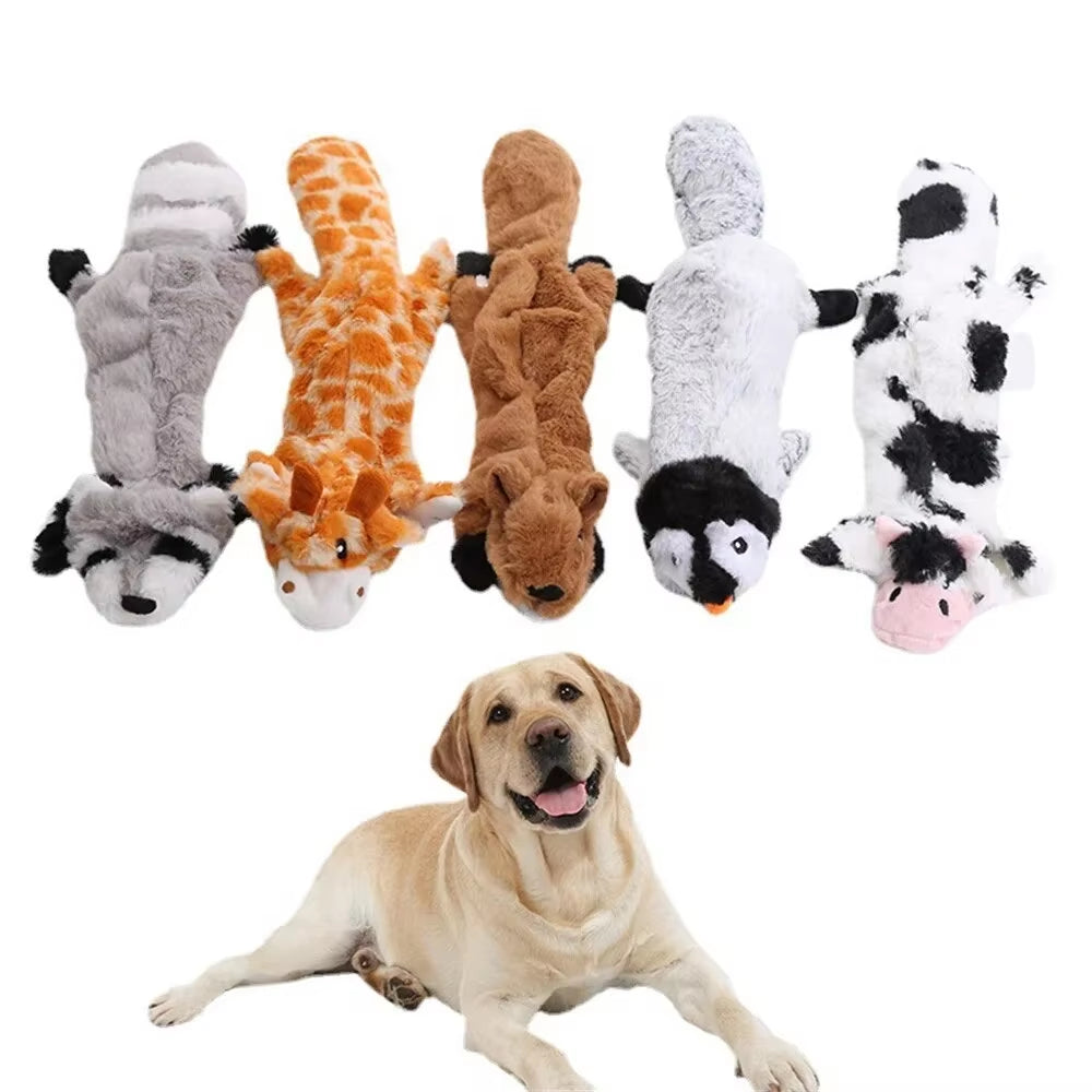 Dog Chew Toys Squeaker Squeaky Pet Dog Plush Toys Stuffingless Fox Fur Toys for Small Medium Large Dog Pets Supplies 1PC