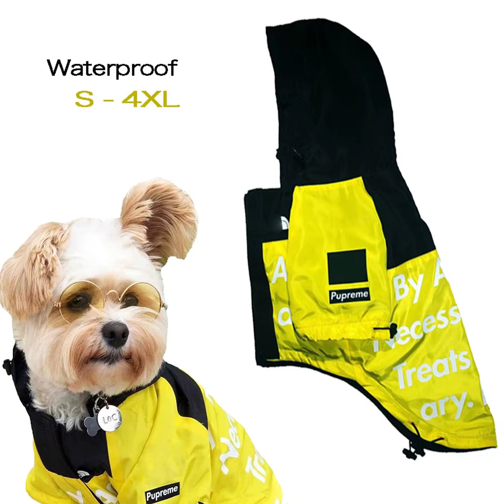 Pet Dog Waterproof Coat the Dog Face Pet Clothes Outdoor Jacket Dog Raincoat Reflective Clothes for Small Medium Large Dogs