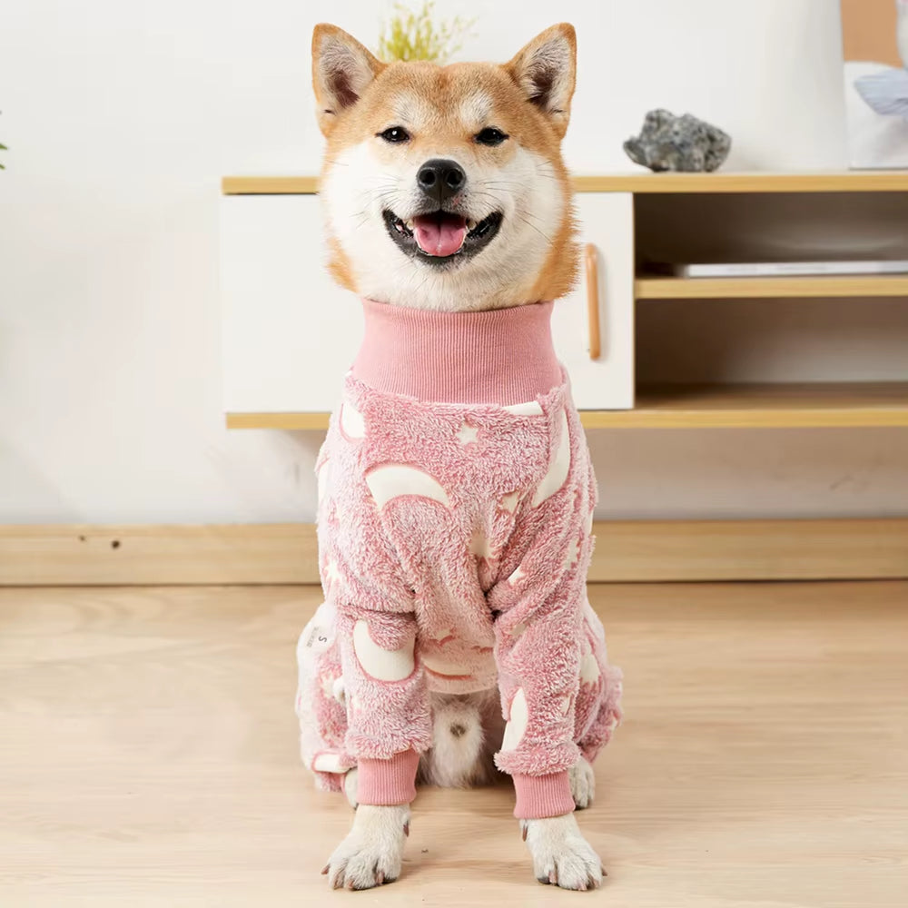 Soft Warm Dog Clothes Winter Flannel Puppy Cat Jacket Coat Prints Dog Sweaters for Small Medium Big Dogs the Dog Face Outfits